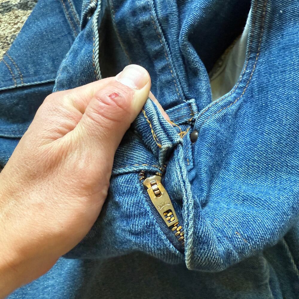 Men's Vintage 70's Levi's Orange Tab 573 High Rise Denim Blue Jeans Sz 30 x 32 - Picture 7 of 11